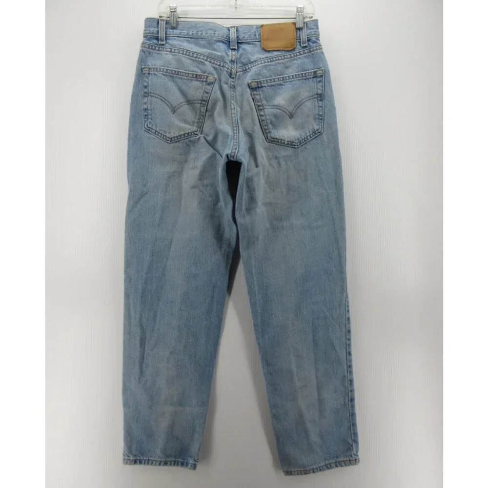 VINTAGE Levis 550 Jeans 33X32 Relaxed Fit Tapered Red Tab Denim 90s *